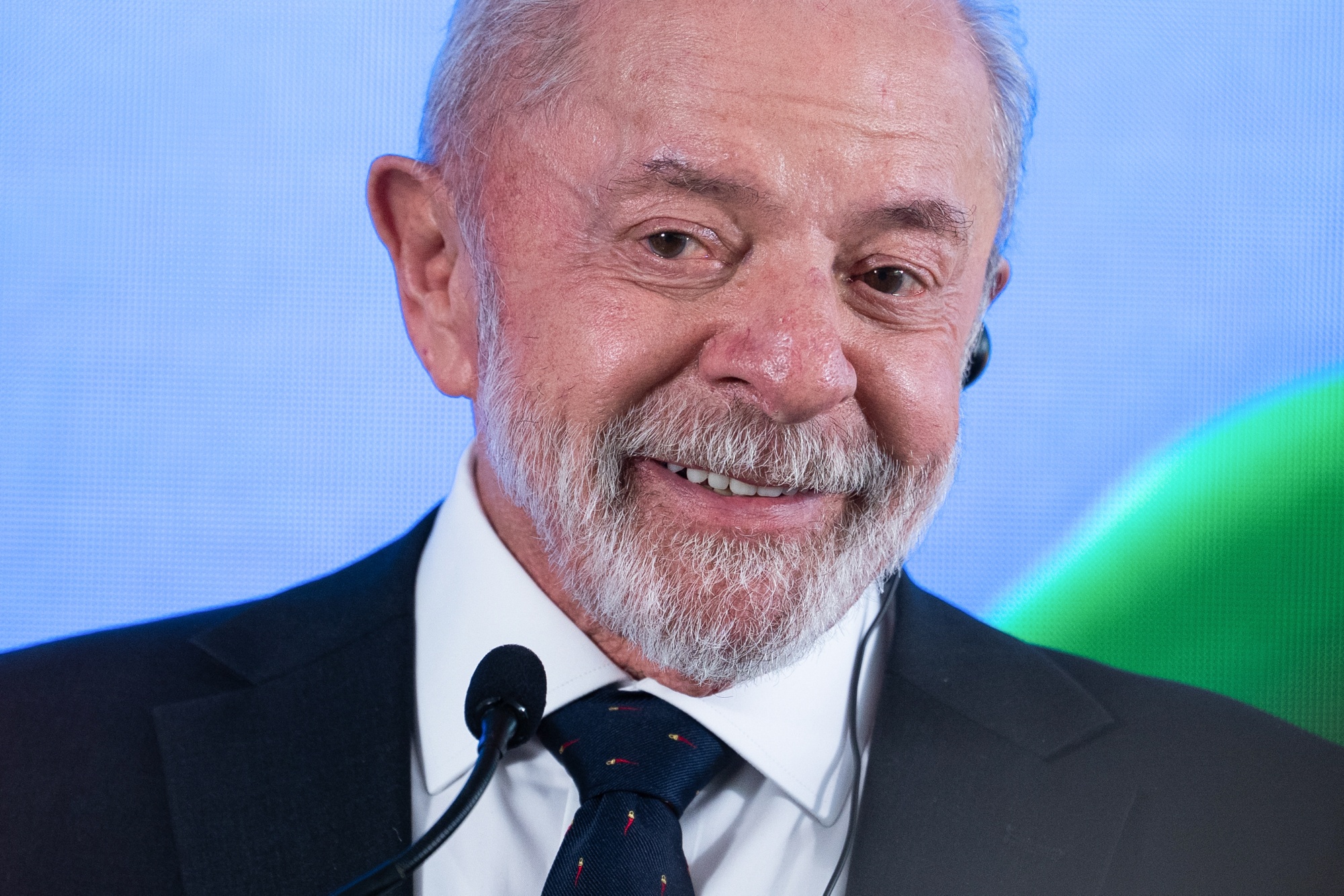 Luiz Inacio Lula da Silva, Brazil's president, during a news conference at the Brazilian embassy in Washington, DC, US, on Thursday, May 7, 2026. US President Donald Trump said he discussed trade and tariffs with Brazil’s Luiz Inacio Lula da Silva at the White House, and their two governments agreed to continue discussing the often-divisive issues. Photographer: Aaron Schwartz/Bloomberg