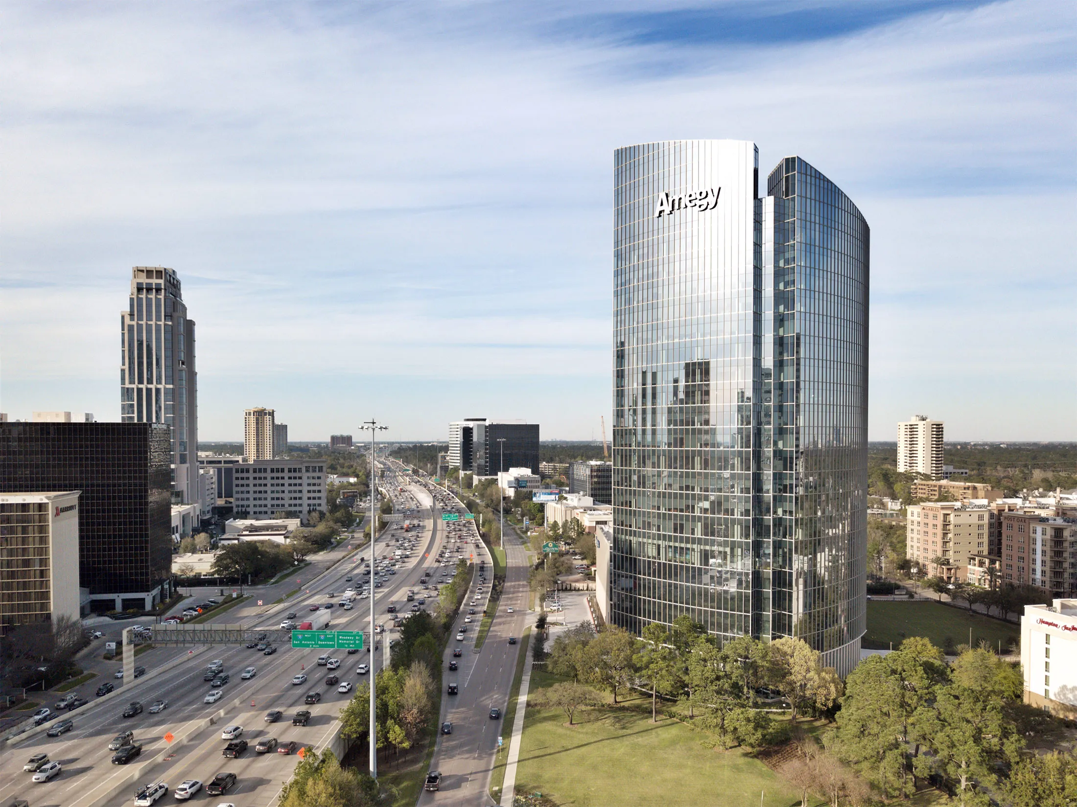 The Amegy Bank headquarters in Houston.