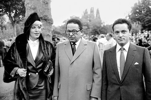 Daniel, center, with his second wife Sylvia, and Guy in 1984