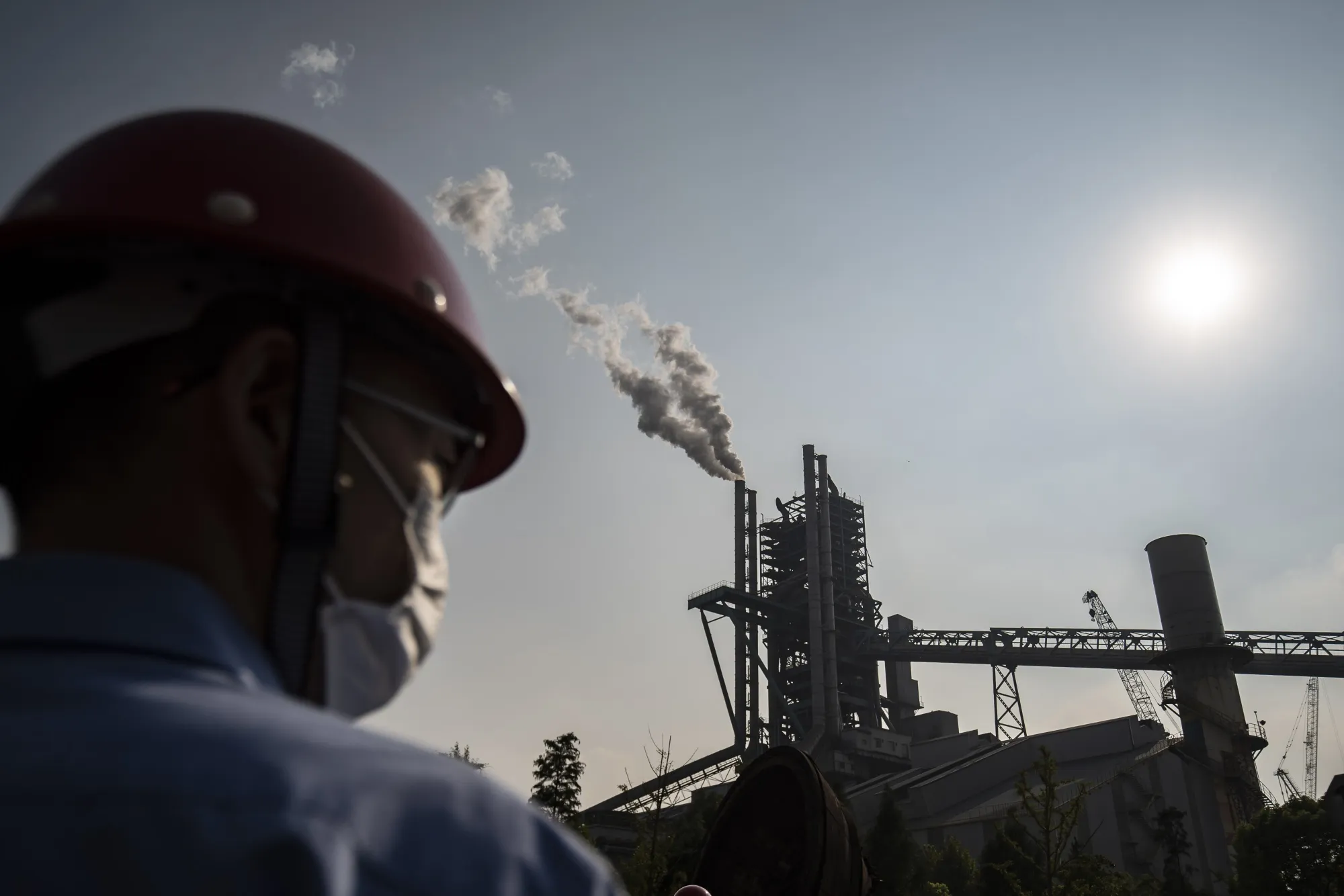 A furnace at a steel production facility in Shanghai.