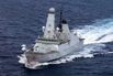 HMS Dragon in the Mediterranean Sea in April.