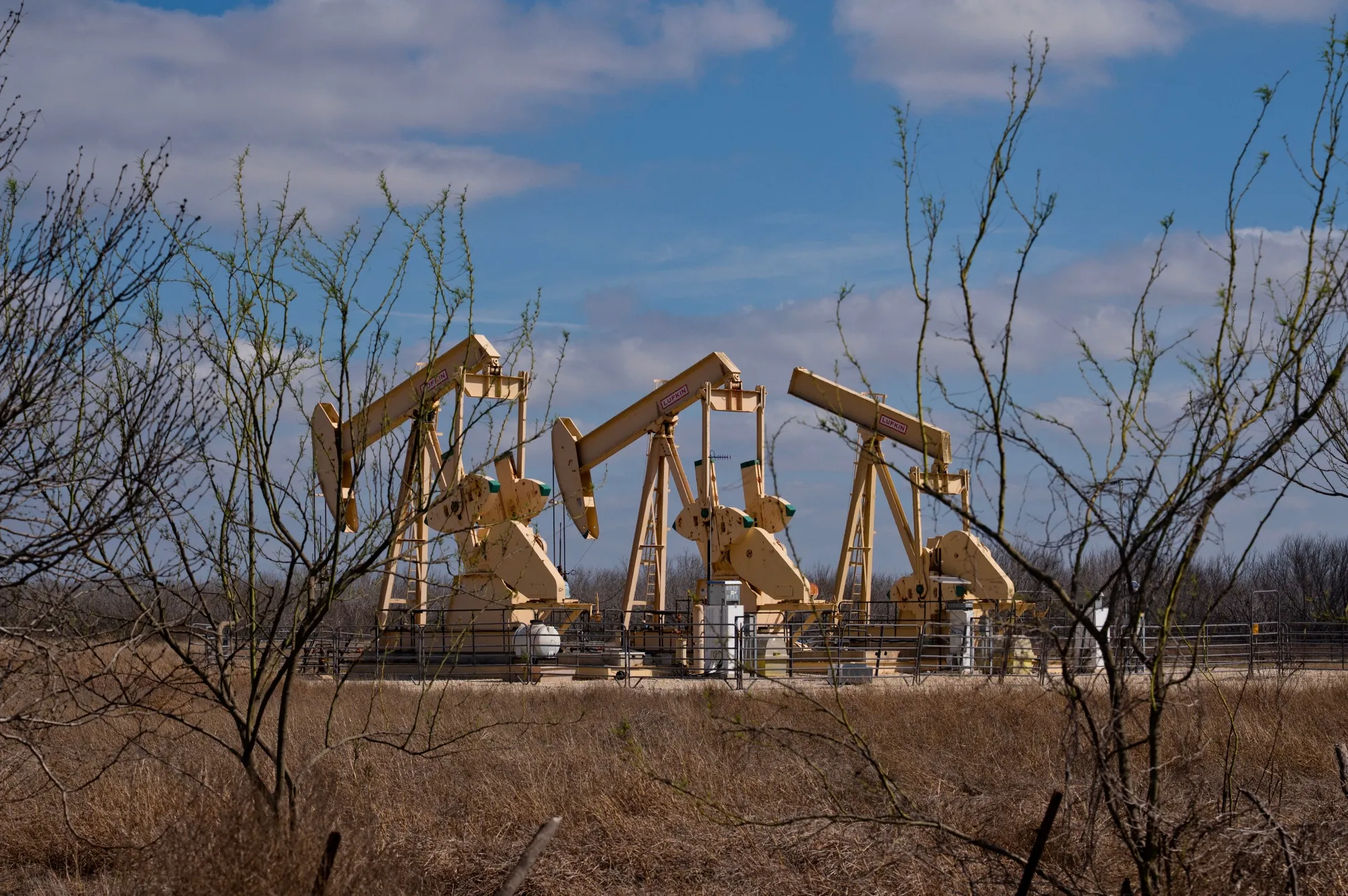 Pumpjacks near Three Rivers, Texas.