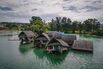 Partially submerged beach huts in in Port Vila, Vanuatu, in July.