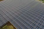Solar panels over a farmland in Chiba, Japan, on April 7, 2022.&nbsp;
