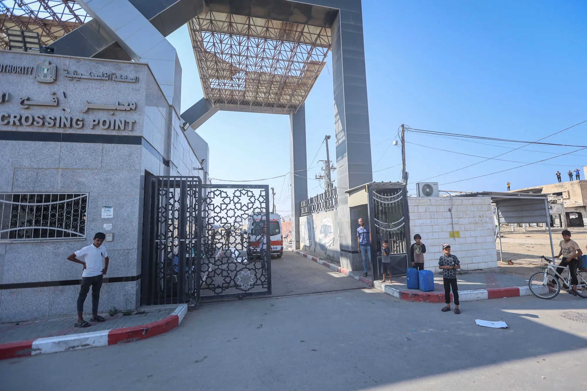 The Rafah border crossing in Rafah, Gaza.
