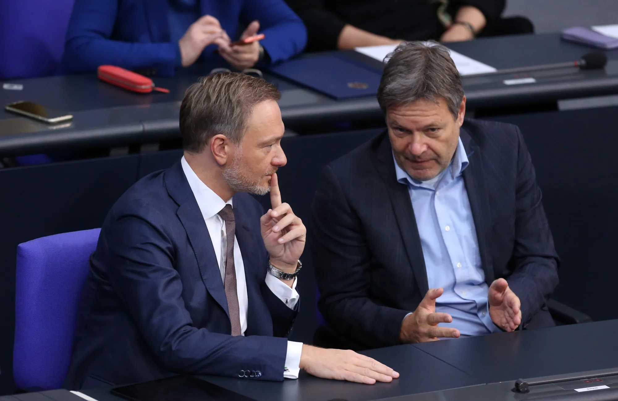 Christian Lindner, left, and Robert Habeck.