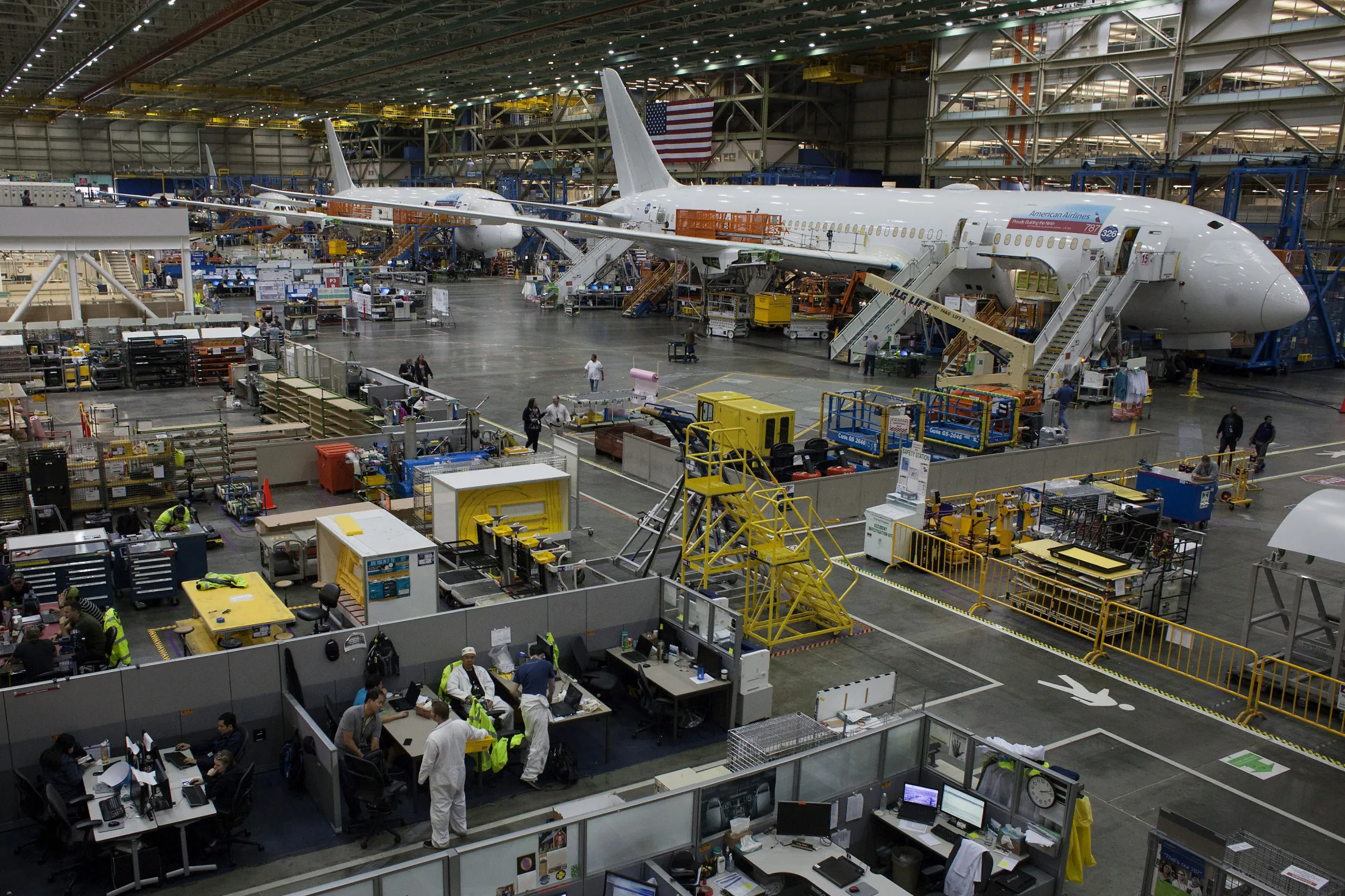 The Boeing production facility in Everett, Washington.
