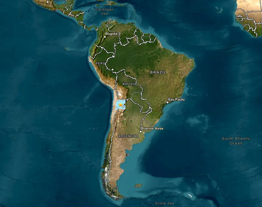 A&nbsp;magnitude 5.9 earthquake in Argentina.