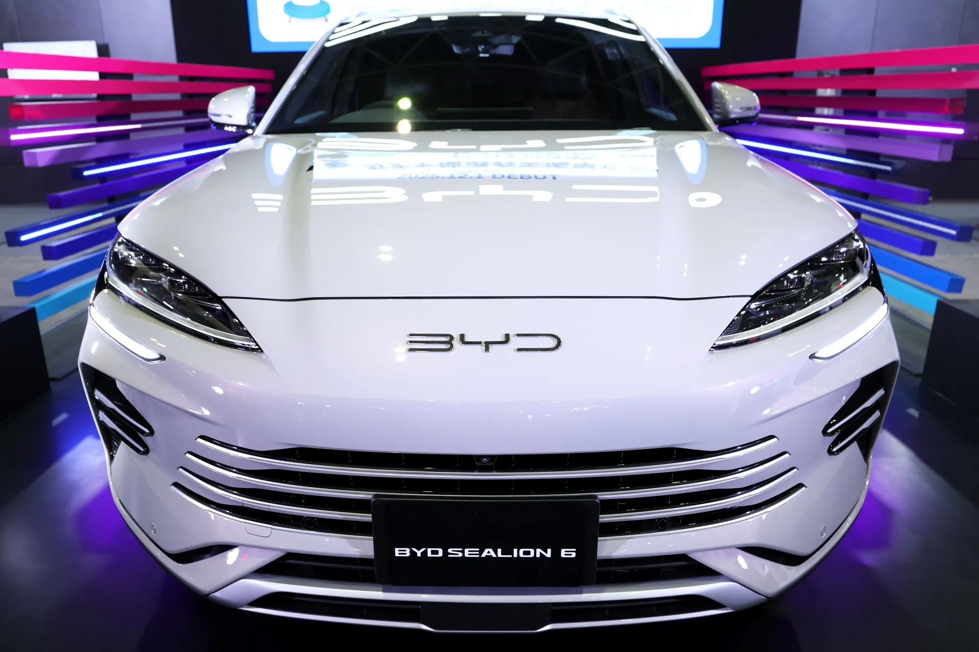 A BYD Sealion 6 electric vehicle on display at the Tokyo Auto Salon earlier this month.