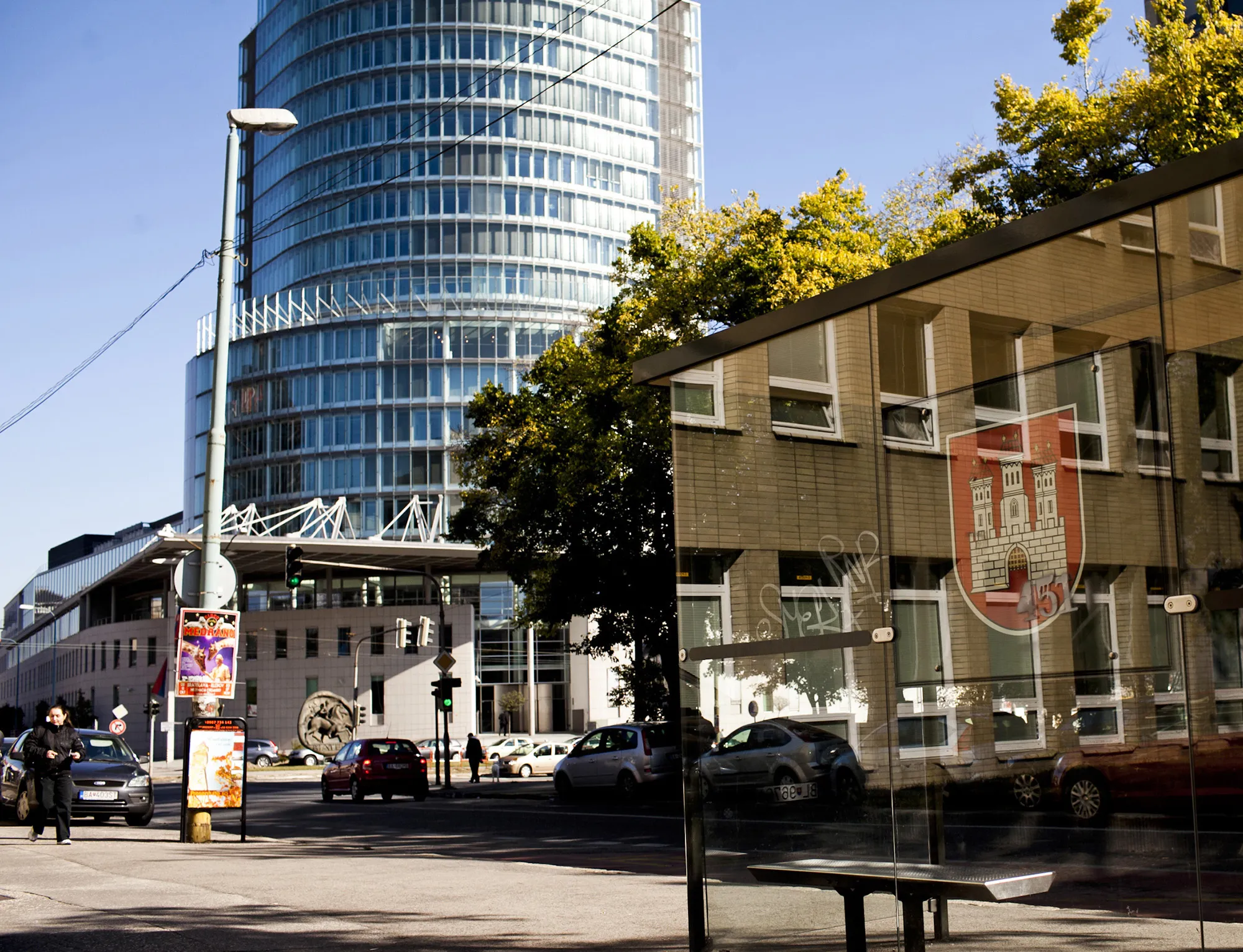 The&nbsp;National Bank of Slovakia, left, the country's central bank, in Bratislava.