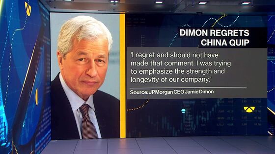 Dimon Regrets Quip JPMorgan to Outlast China Communist Party