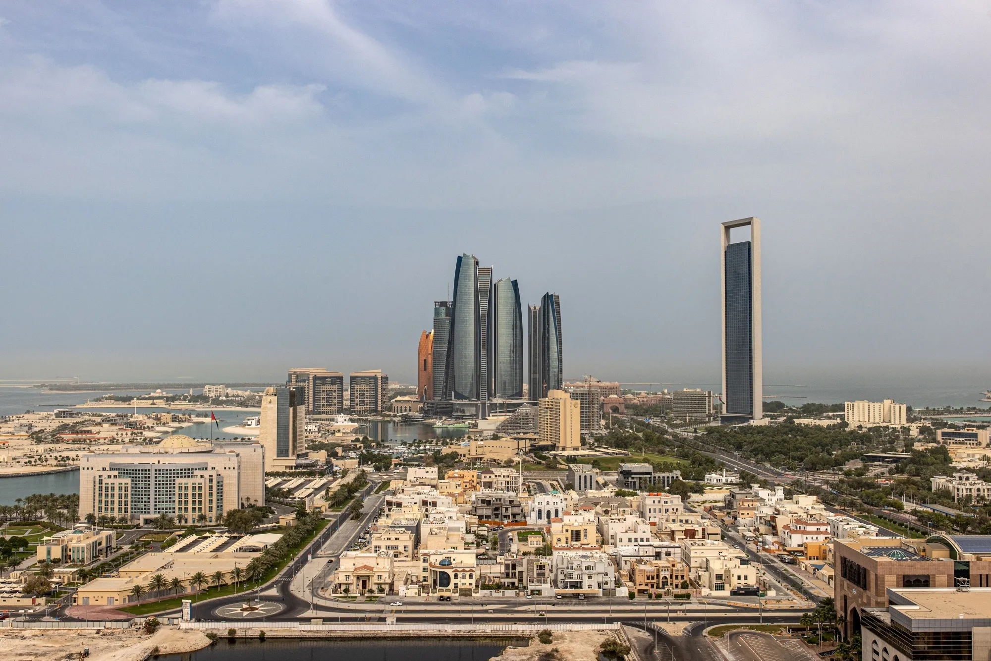 The Abu Dhabi National Oil Co. headquarters, right, in Abu Dhabi.