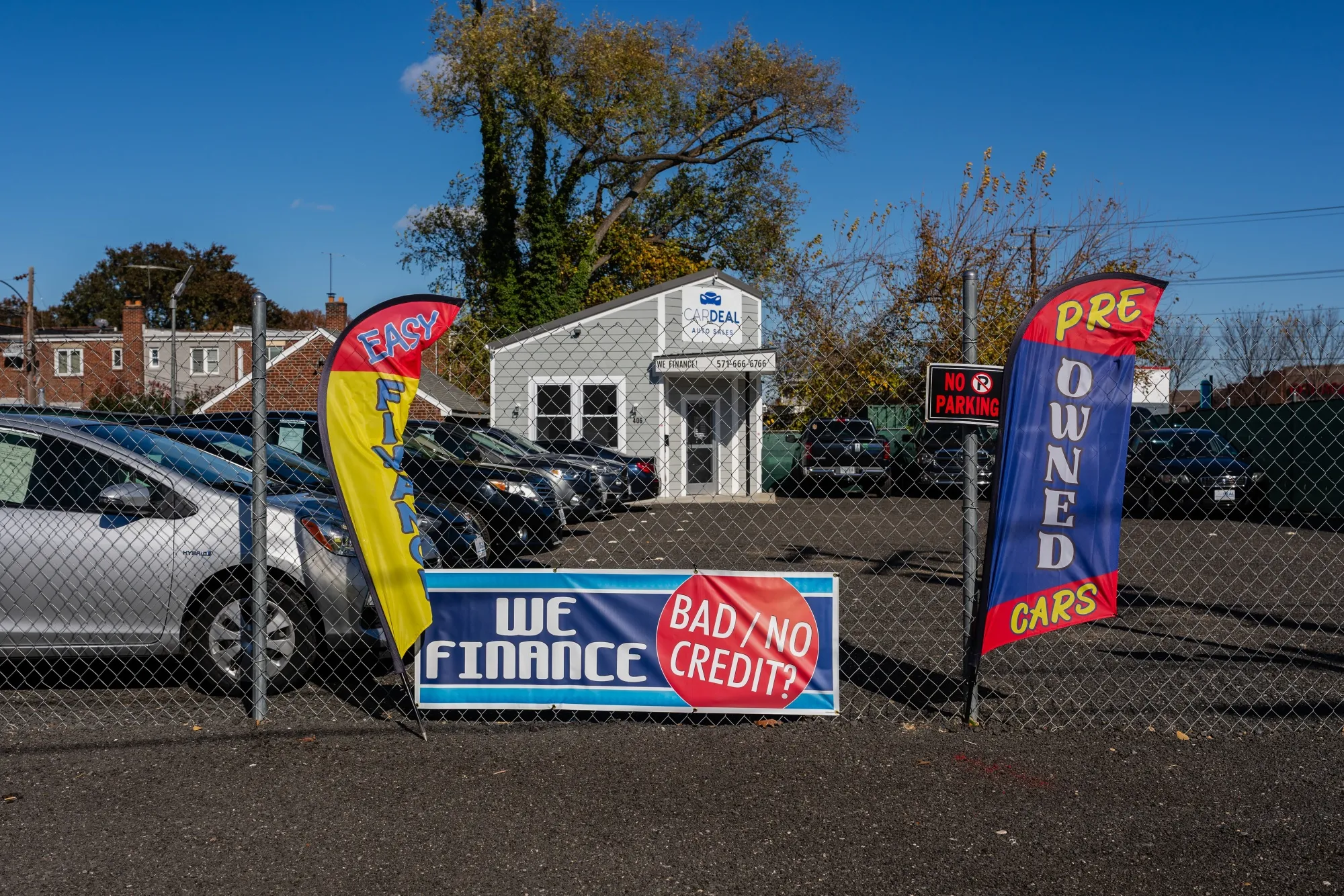 A used car dealership in Alexandria, Virginia.