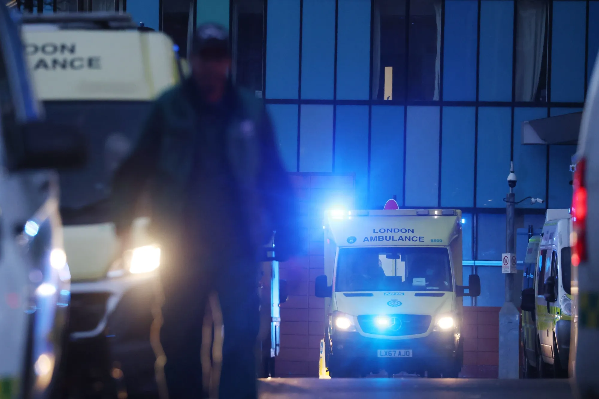 LONDON, ENGLAND - JANUARY 02: London Ambulances outside The Royal London Hospital on January 2, 2023 in London, England. NHS A&amp;E departments faced&nbsp;extreme pressures last&nbsp;winter. The Royal College of Emergency Medicine&nbsp;said that some A&amp;E departments were in a 'complete state of crisis.' (Photo by Hollie Adams/Getty Images)