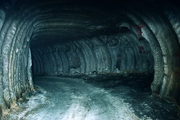 Tunnels wind through subterranean chambers in West Hackberry, Louisiana, where the Strategic Petroleum Reserve stores crude oil in huge underground salt caverns along the Gulf of Mexico