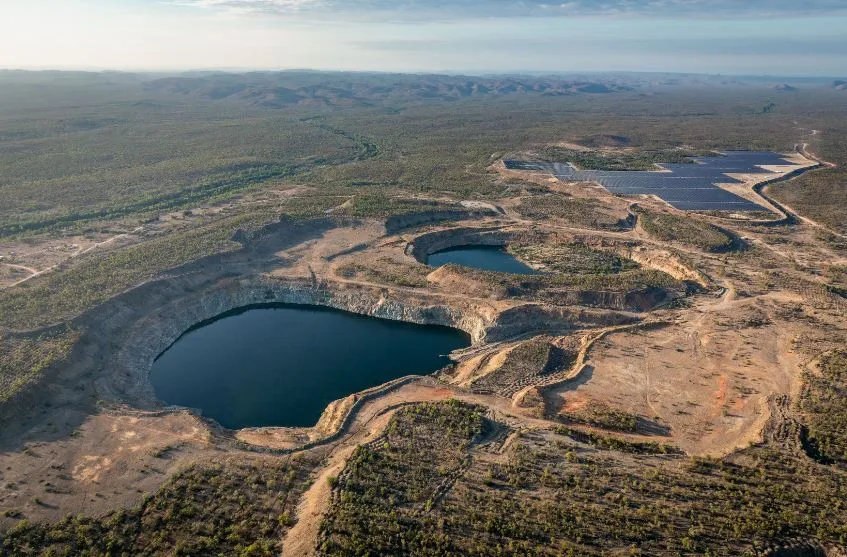 Genex Power’s 50-megawatt solar farm at the disused Kidston mine.