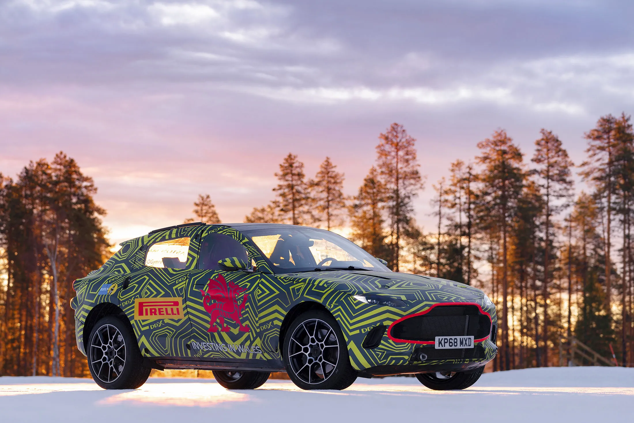 Aston Martin DBX prototype in Sweden.