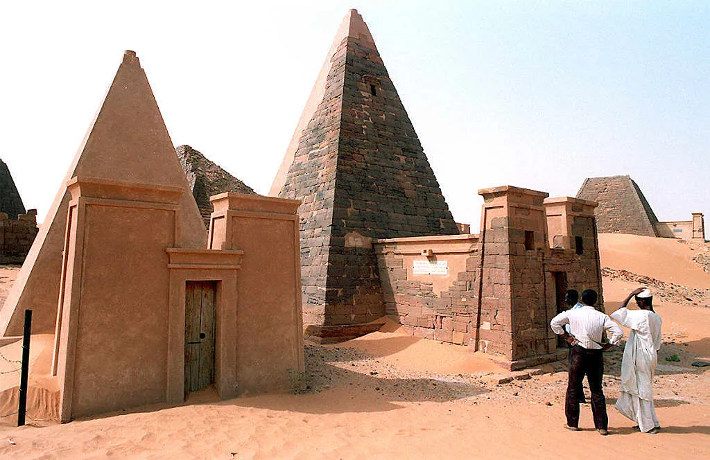 The pyramids of the Sudanese kingdom of Meroe.