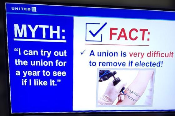 United Airlines Accused of Broad Anti-Union Campaign