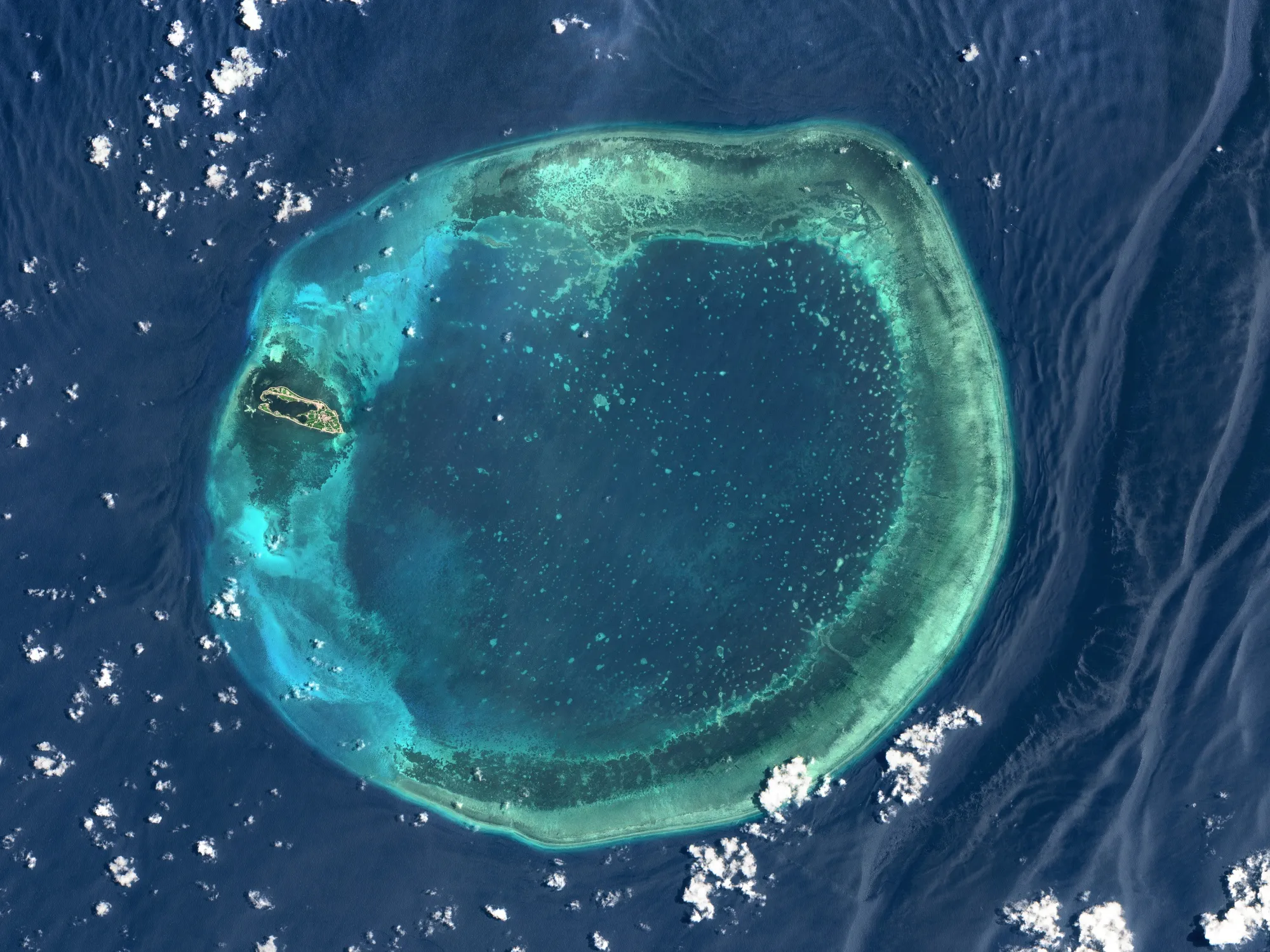 Pratas Island and the Pratas Atoll in July 2020.