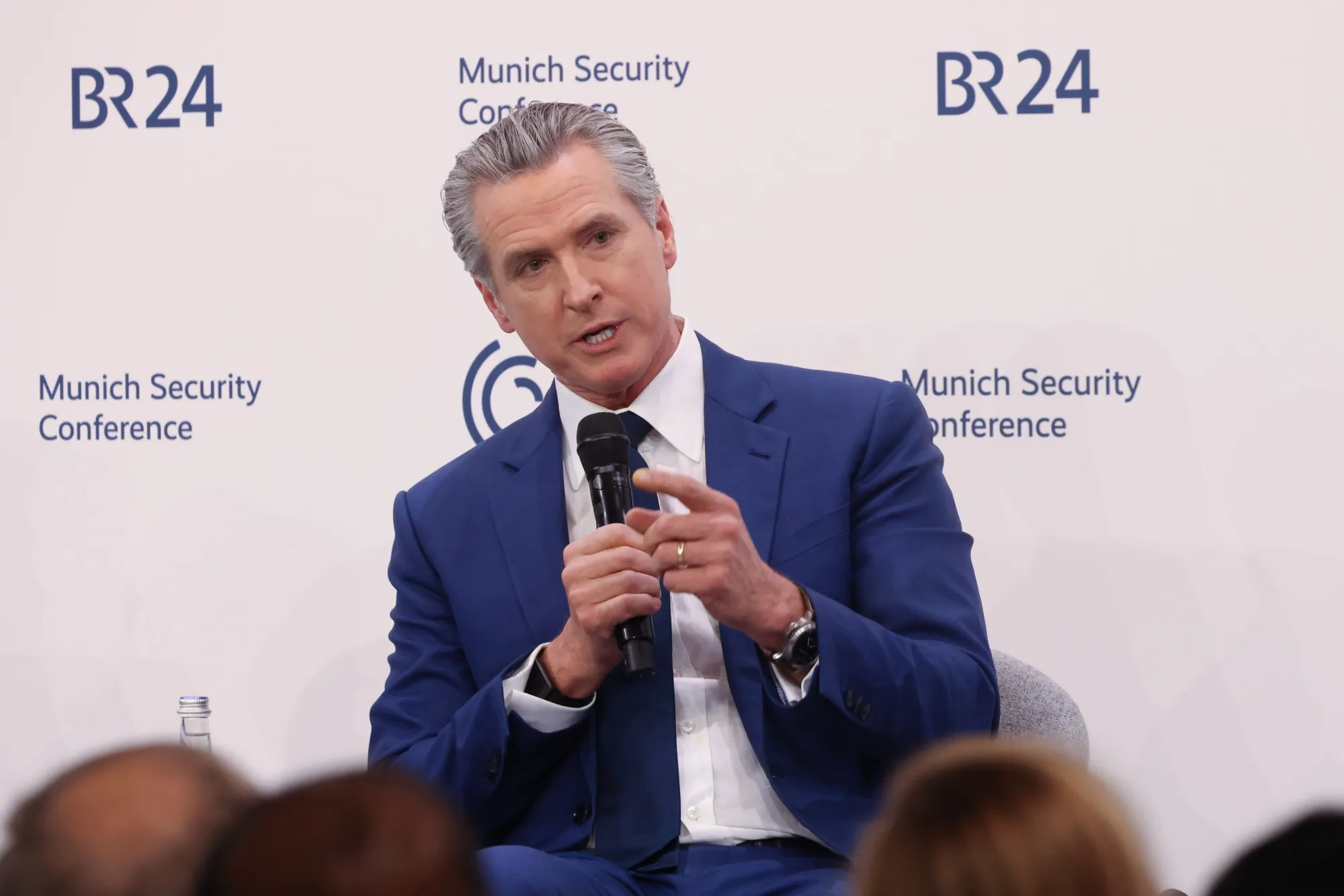 Gavin Newsom, governor of California, at the Munich Security Conference in Munich, Germany, on&nbsp;Feb. 13.