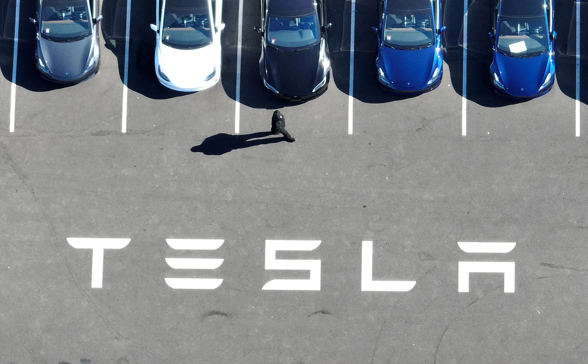 Tesla cars at the Tesla factory&nbsp;in Fremont, California.&nbsp;