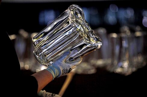 Iittala’s glass blowing workshop.