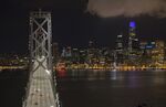The Bay Bridge after midnight.