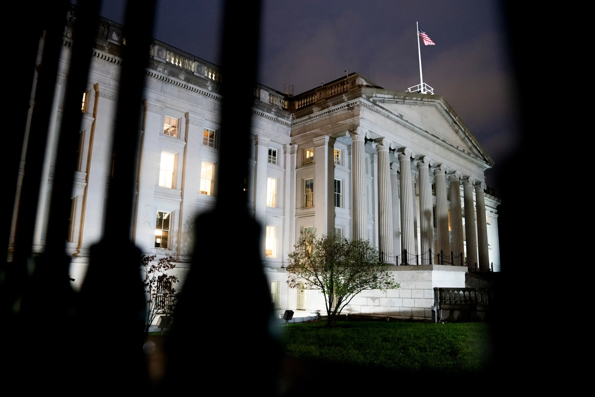 The US Treasury building in Washington, DC.