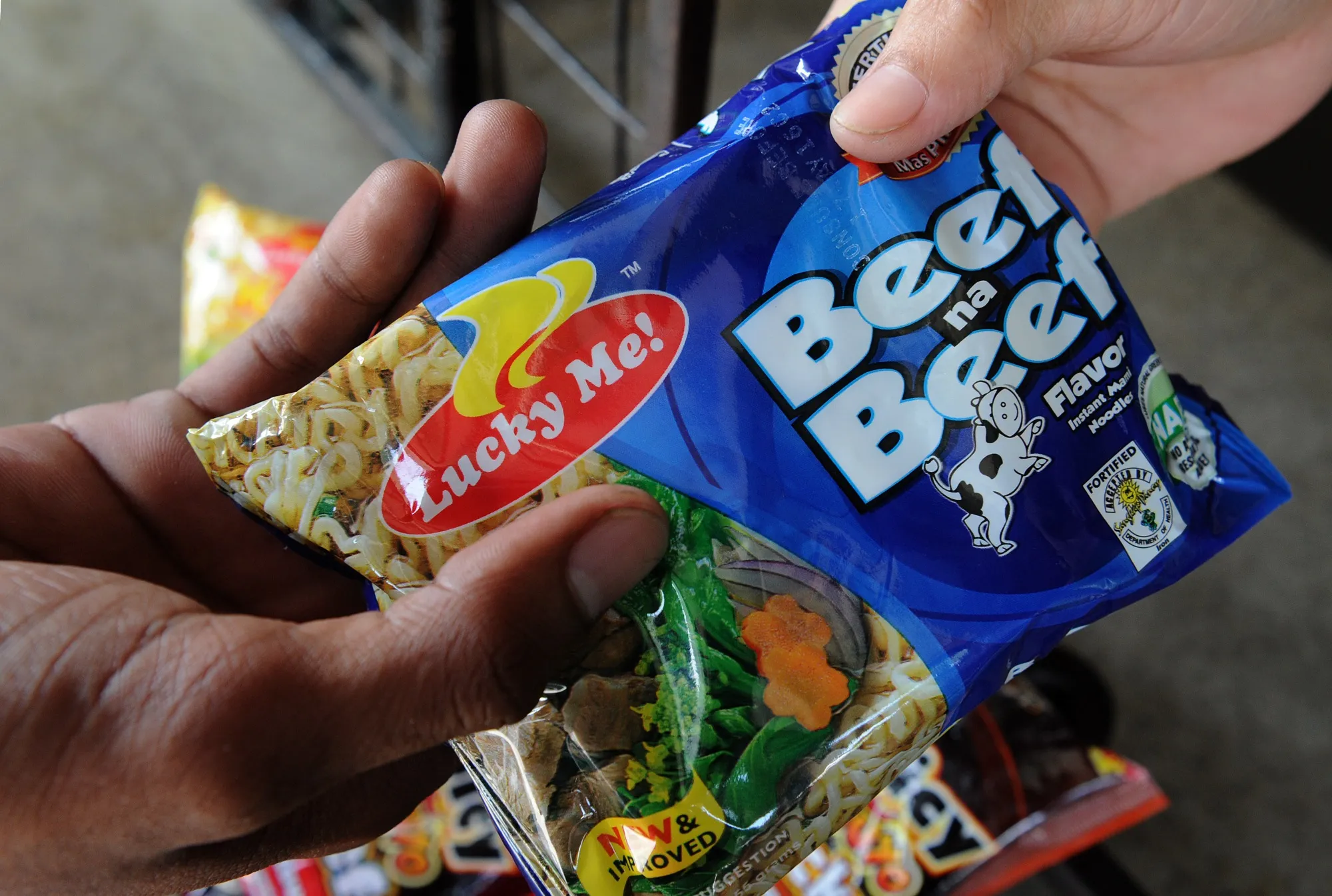 Lucky Me! instant noodles.