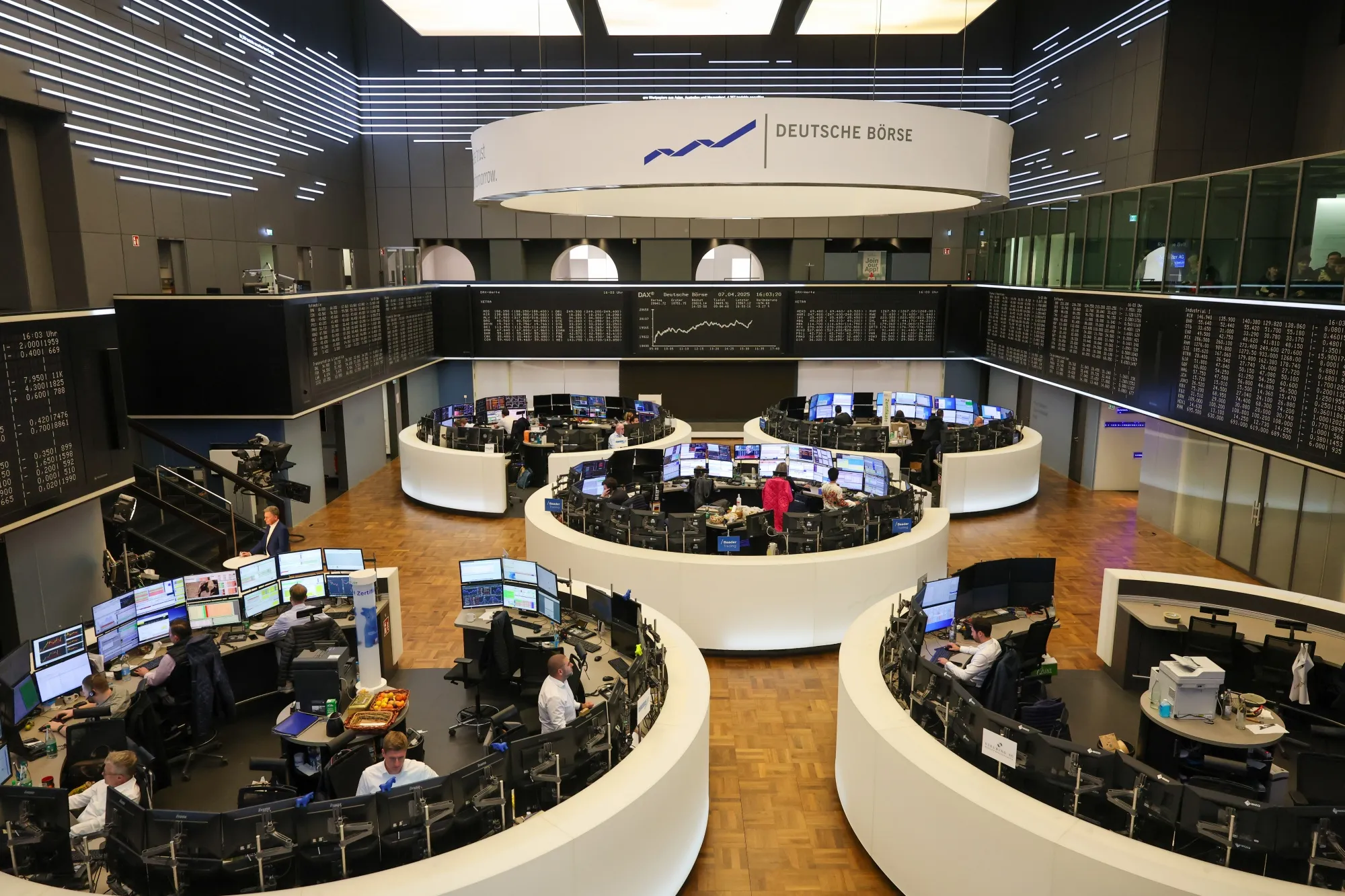 The Frankfurt Stock Exchange in Frankfurt.