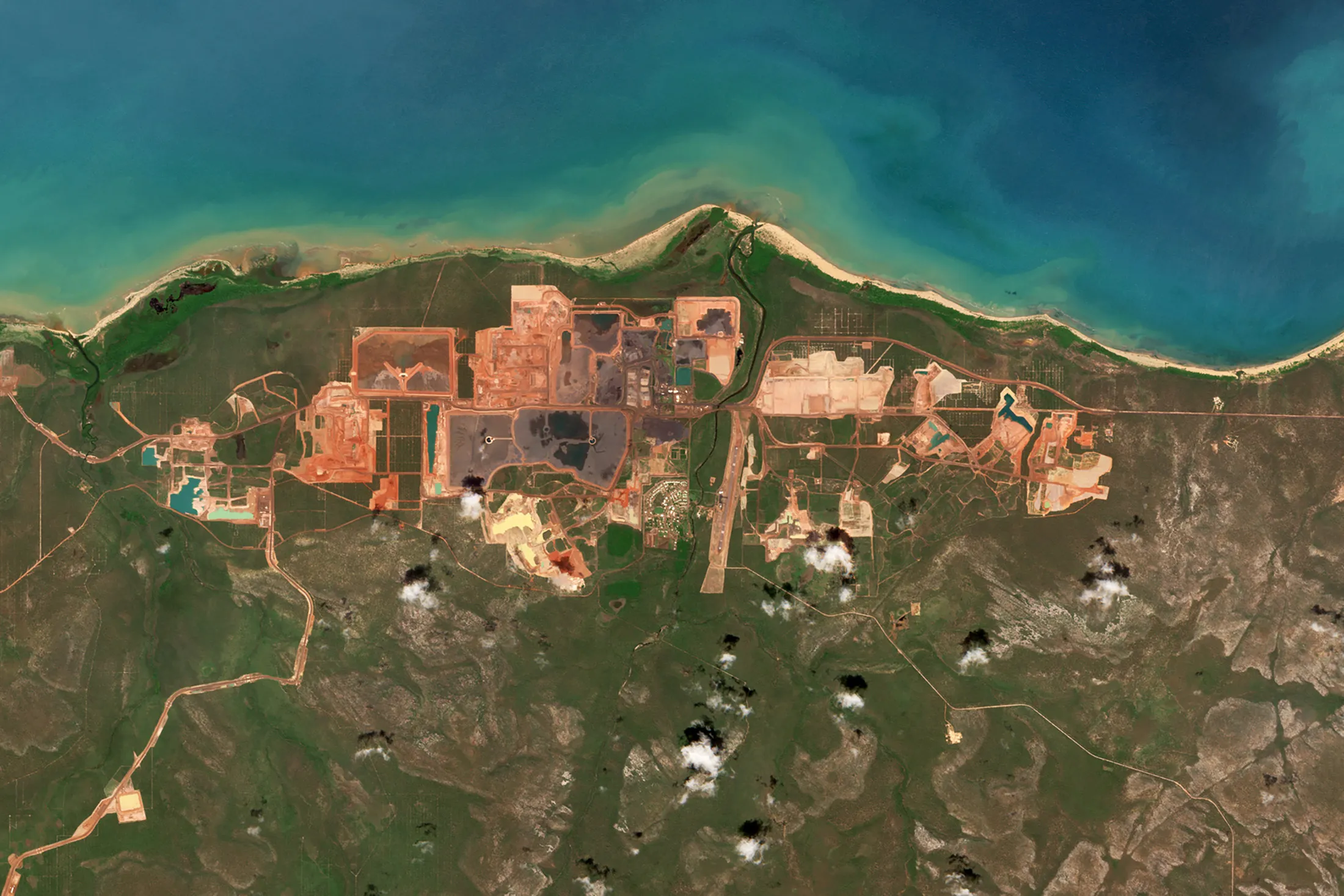 The&nbsp;GEMCO manganese mine project on&nbsp;Groote Eylandt, Australia.