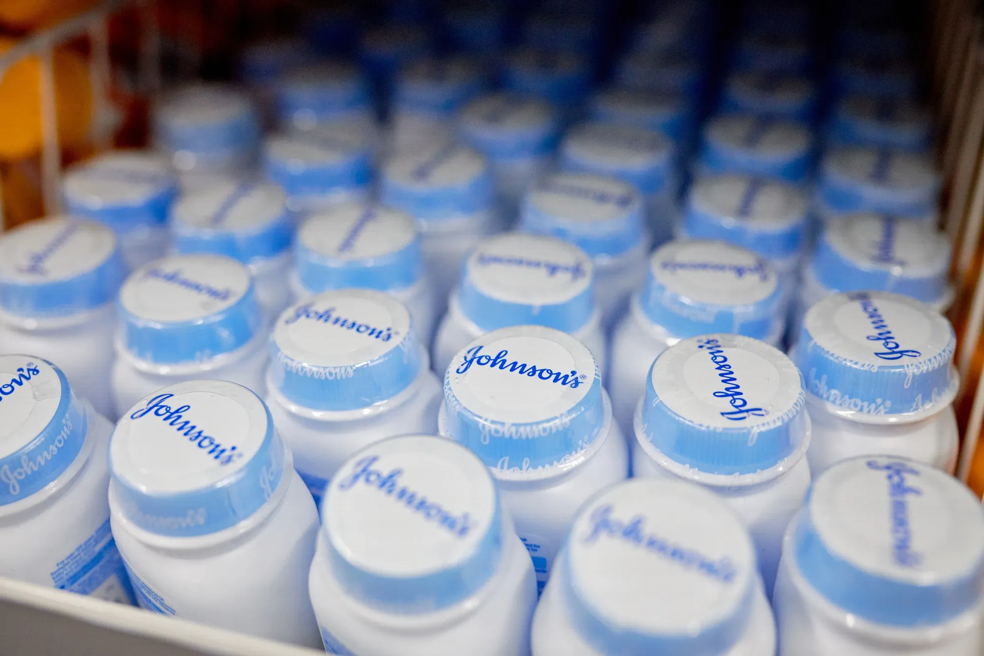 Johnson & Johnson baby powder at a pharmacy in New York, on March 27, 2024. 