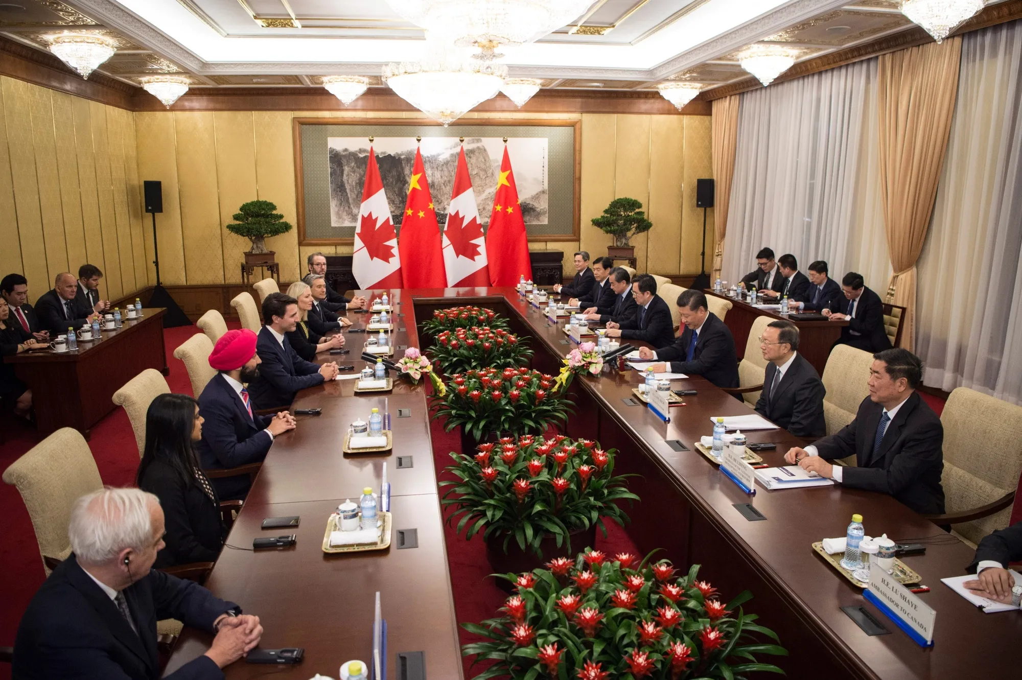 Justin Trudeau meets with Xi Jinping on Dec. 5.