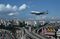 A Cathay Pacific Boeing 747 lands at Kai Tak airport in