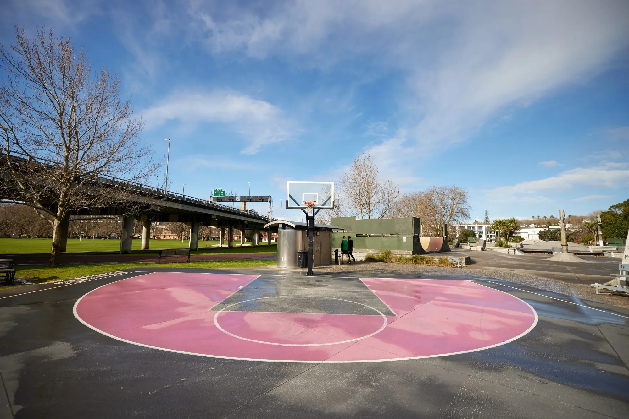 A deserted park in Auckland on Aug. 18.