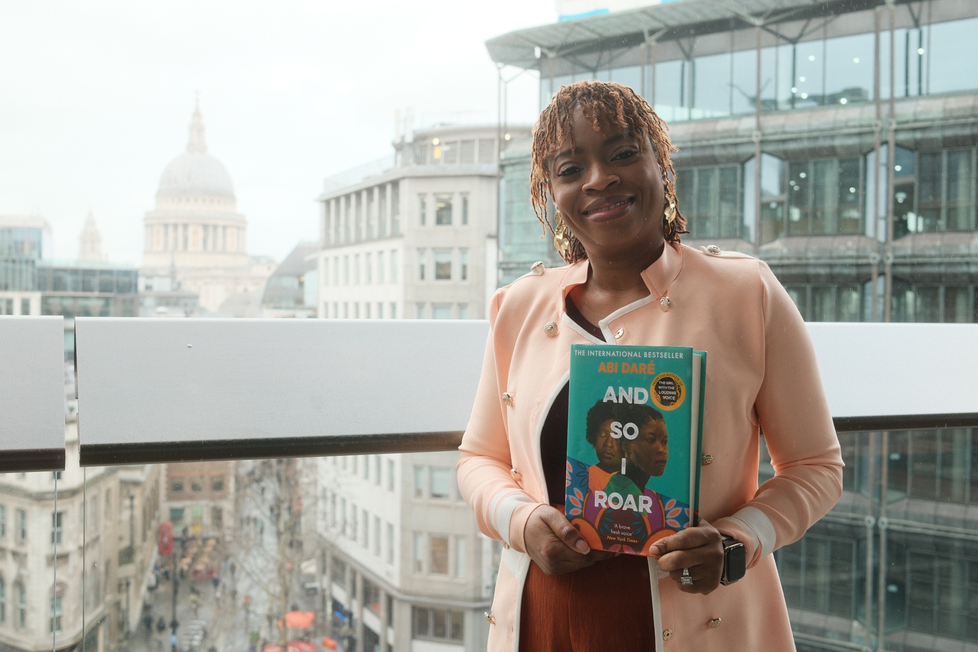 Abi Daré at the Bloomberg office in London. Photographer: Akshat Rathi/Bloomberg