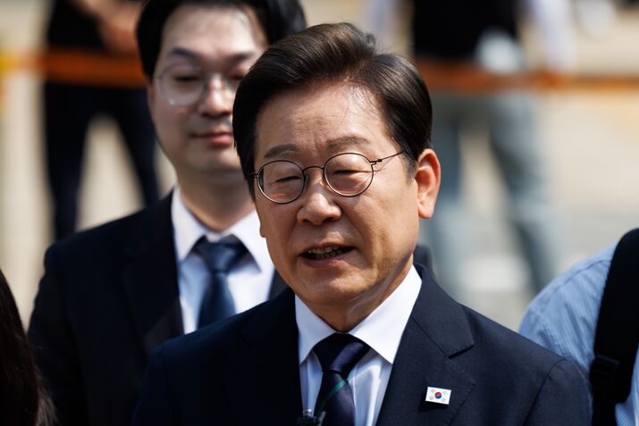 South Korean Presidential Candidates Lee Jae-myung Casts His Vote 