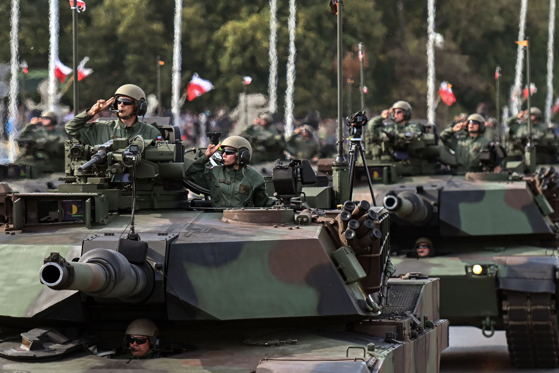 A military parade celebrating Armed Forces Day in Warsaw in 2024.