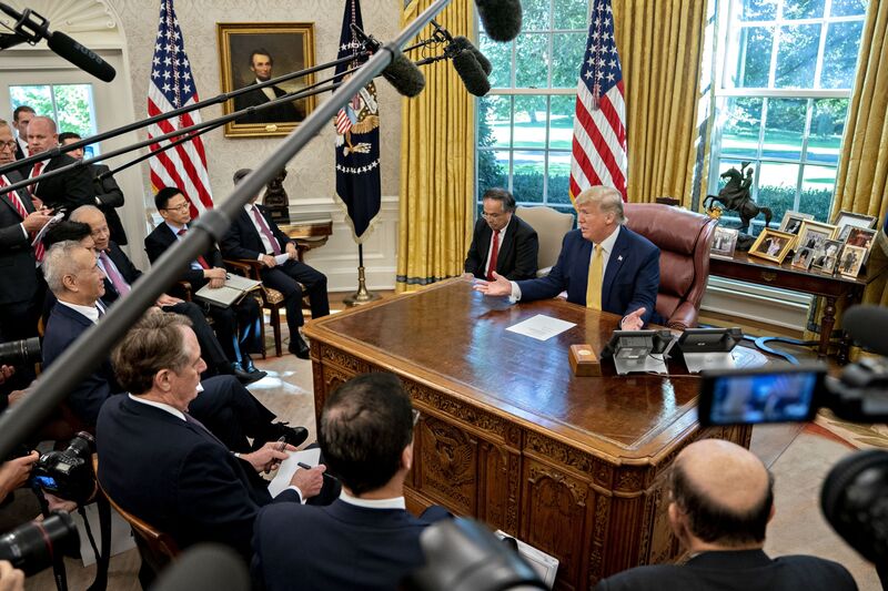 President Trump Meets Chinese Vice Premier Liu He At The White House