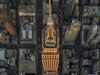 A bird's-eye view of the Empire State Building.