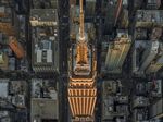 A bird's-eye view of the Empire State Building.