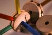 Educational and learning toys for disabled children. Photo of Tinker Toys.