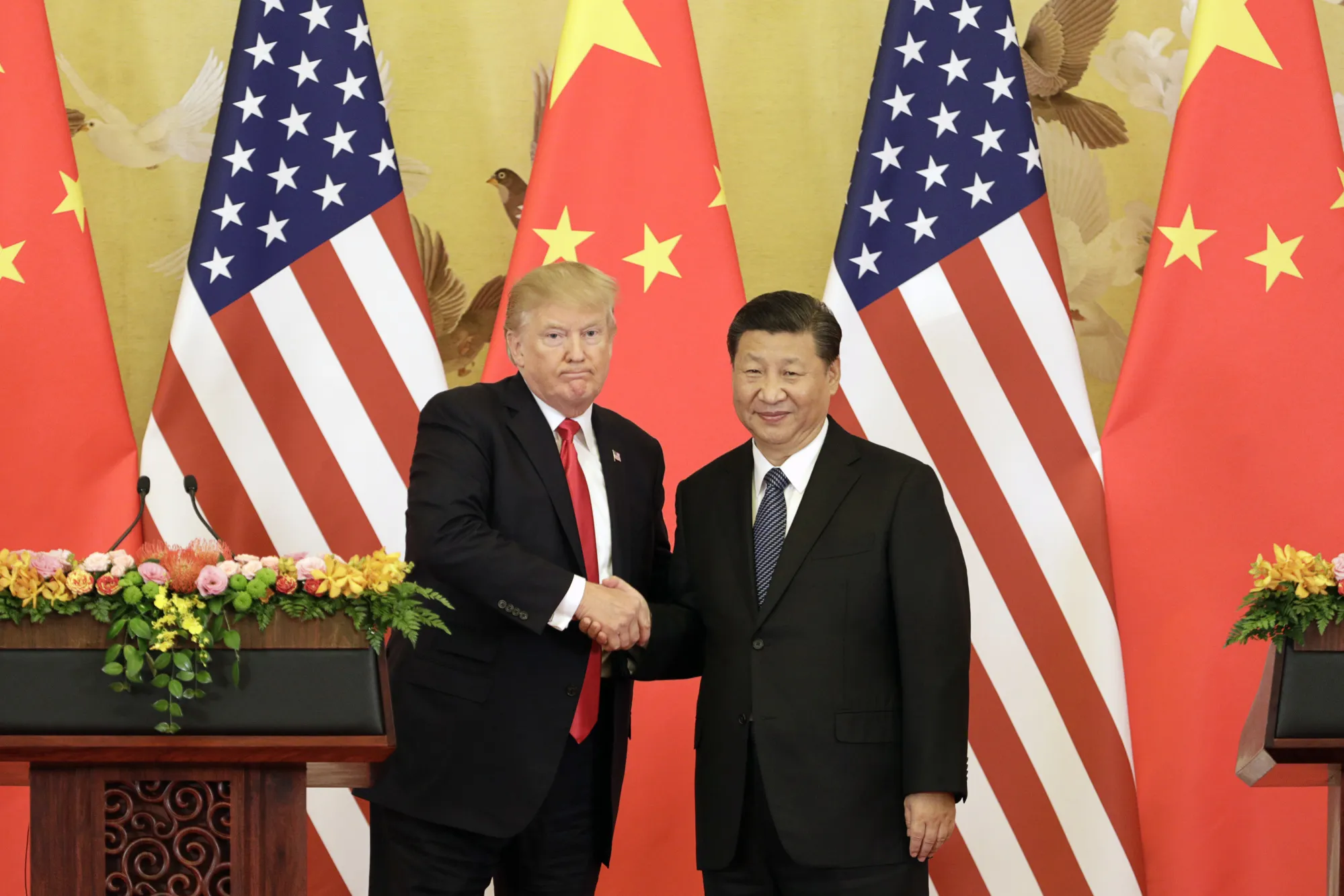 Donald Trump, left, with Xi Jinping in Beijing in 2017.