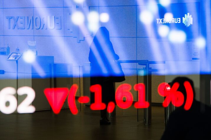 The Euronext stock exchange in Paris.