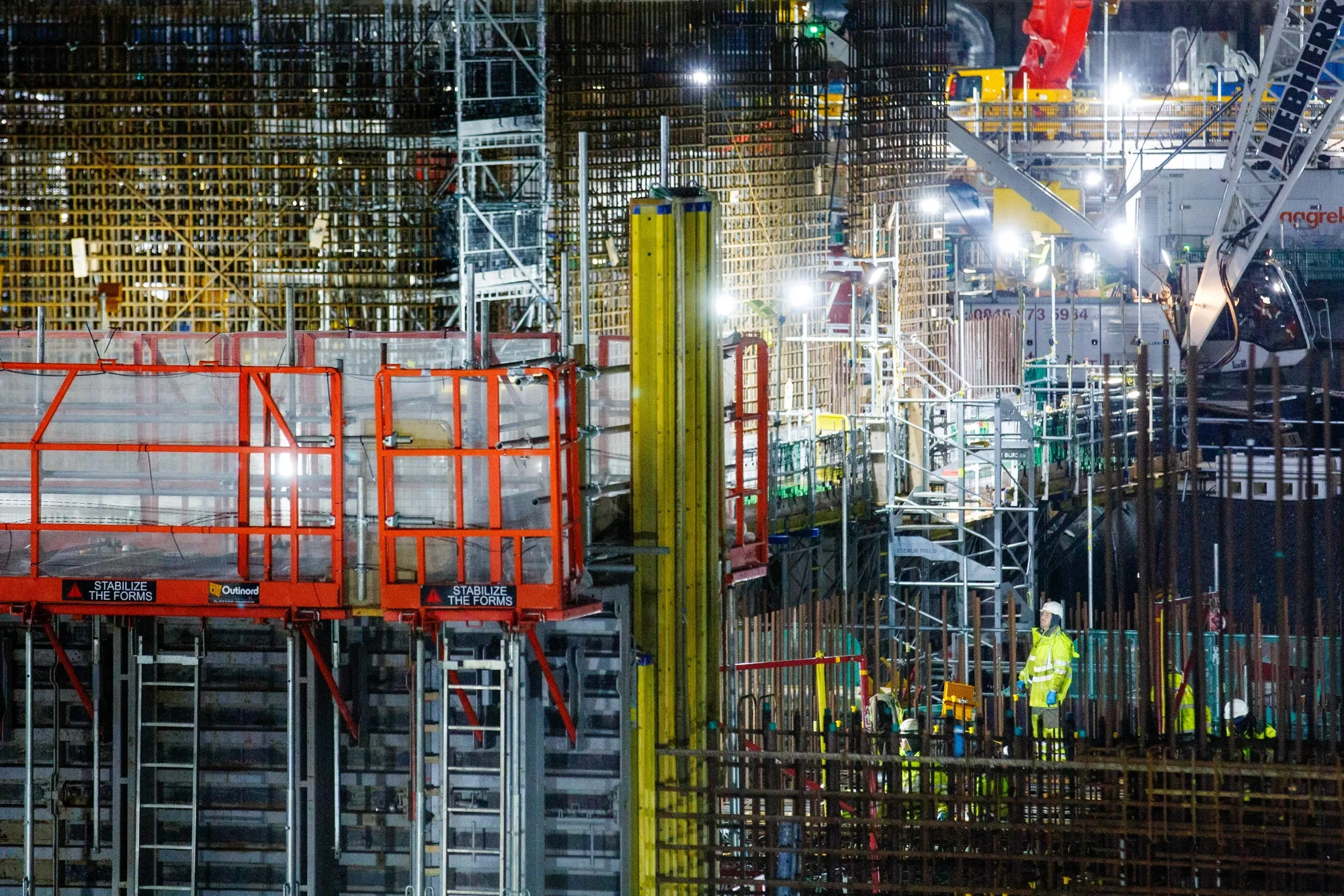 Hinkley Point C nuclear power station under construction near Bridgwater, U.K. in December.