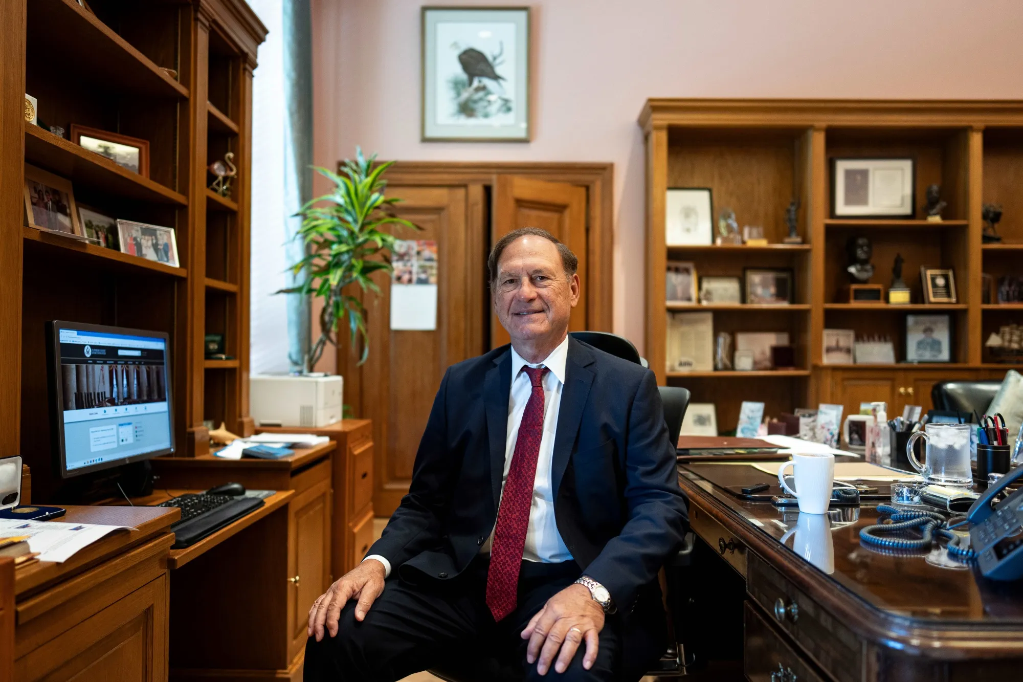 Samuel Alito Jr., associate justice of the US Supreme Court, prior to an interview at the US Supreme Court in Washington, DC.