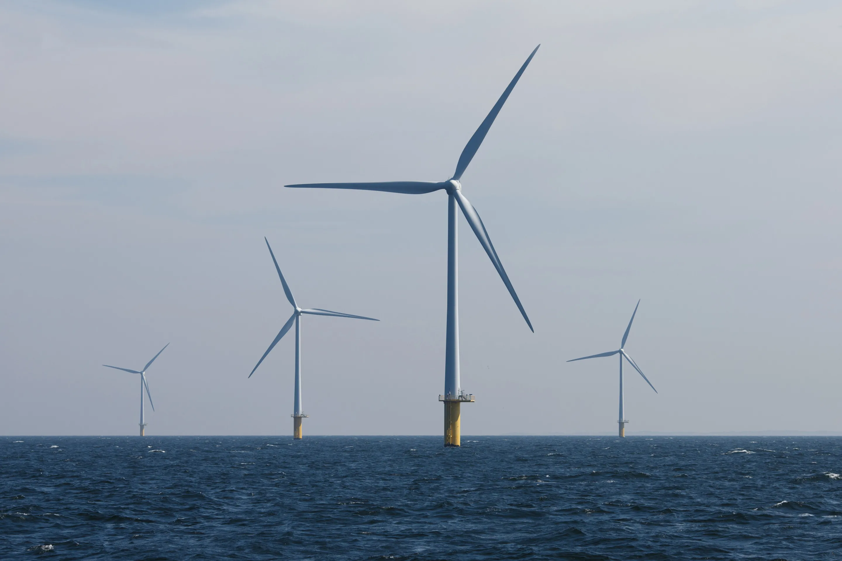 Wind turbines off the coast of Ijmuiden, Netherlands.