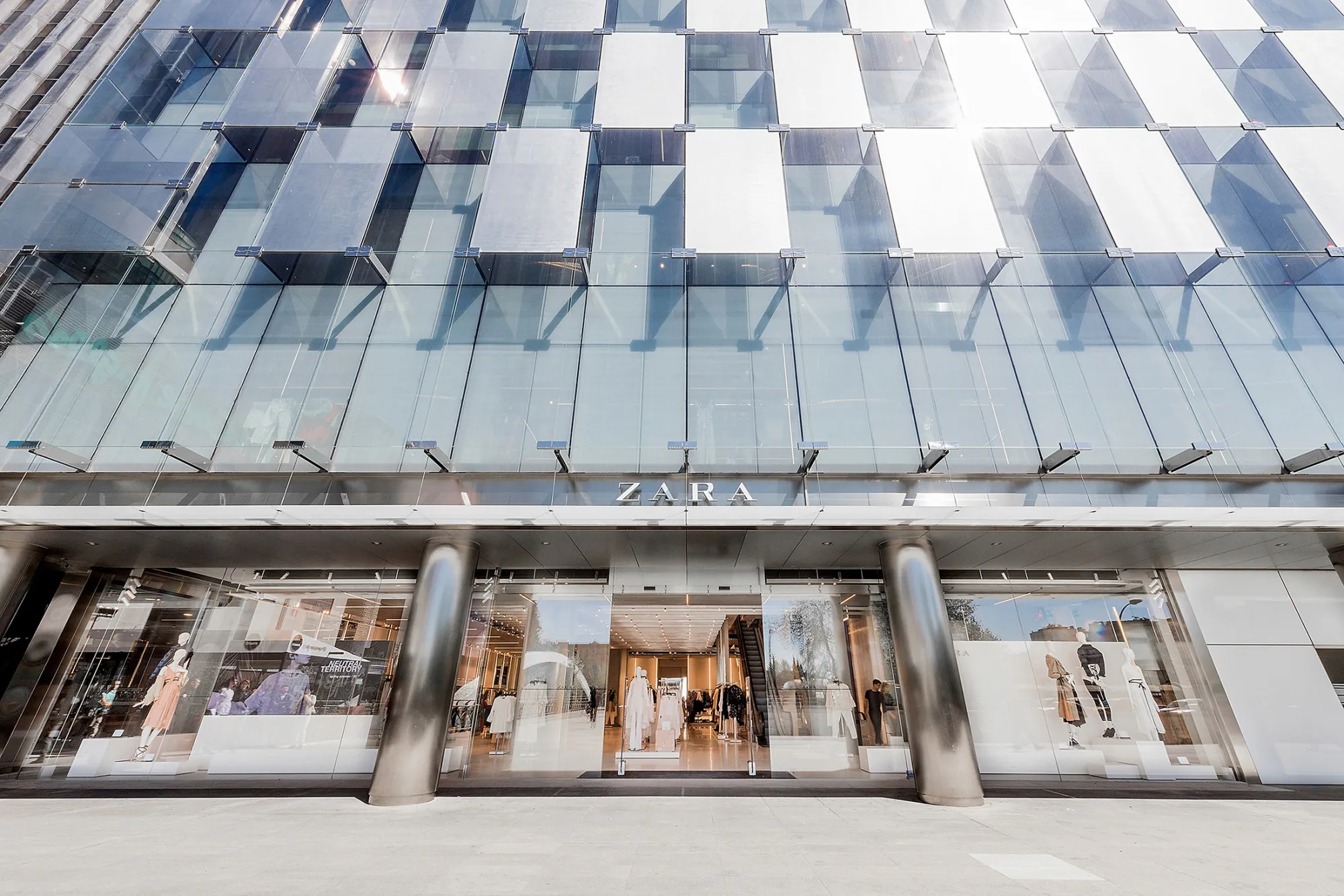 Entrance to the new megastore.
