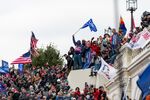 Demonstrators swarm the U.S. Capitol building during a protest in Washington, D.C., on Jan. 6.